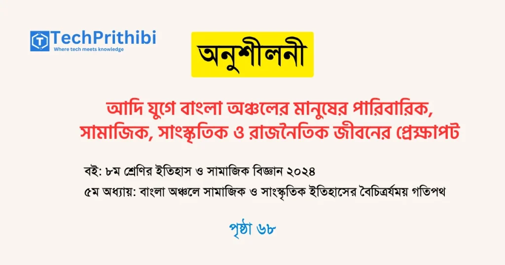 আদি যুগে বাংলা অঞ্চলের মানুষের